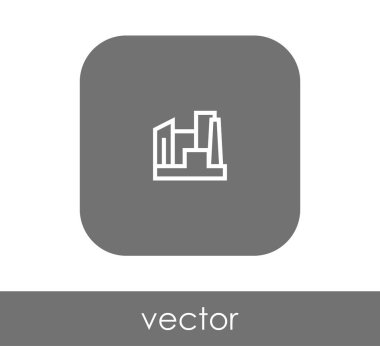 Fabrika simgesi, sınaî-vektör çizim 