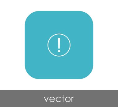 ünlem işareti simgesi, işaret, vektör çizim 