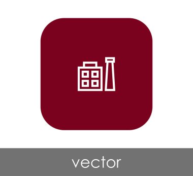 Fabrika simgesi, sınaî-vektör çizim 