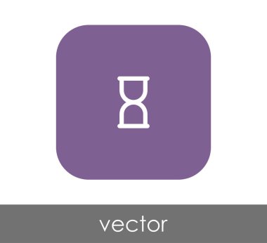 kare kum saati simgesi, vektör çizim