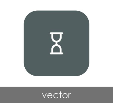 kare kum saati simgesi, vektör çizim