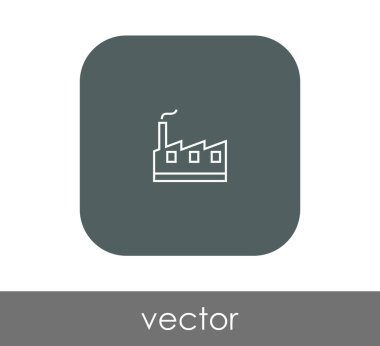 Fabrika simgesi, sınaî-vektör çizim 