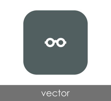 gözlük simgesi yuvarlatılmış kare daire