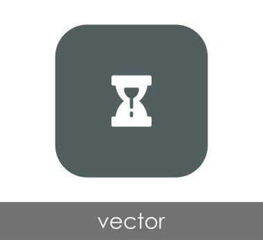 kare kum saati simgesi, vektör çizim