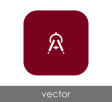 vektör çizim tasarım çizim pusula simgesini