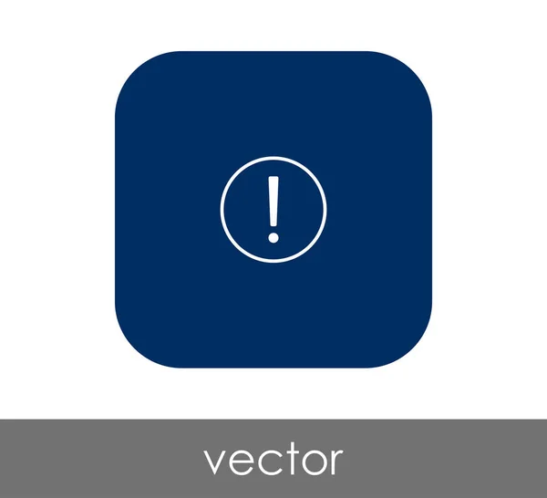 Ikona Vykřičníku Znamení Vektorové Ilustrace — Stockový vektor