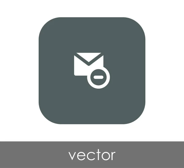 E-Mail-Symbol löschen — Stockvektor