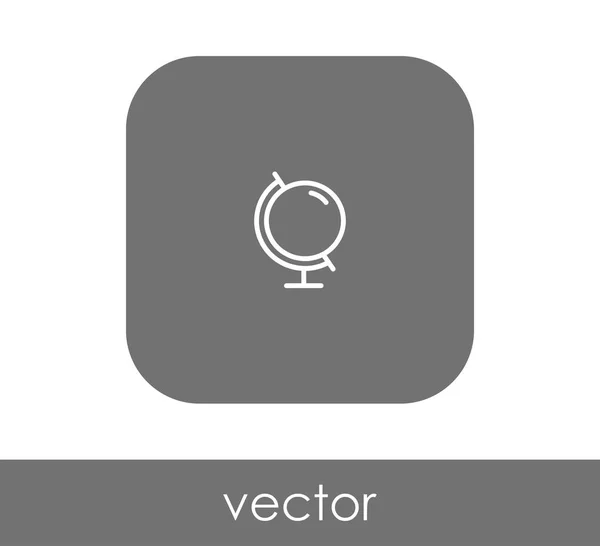 Icono Globo Cuadrado Ilustración Vectorial — Vector de stock