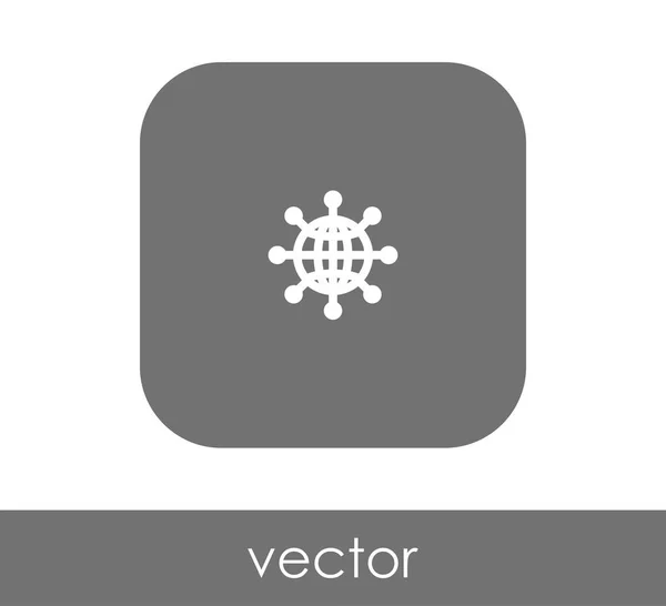 Diseño Ilustración Vectorial Globe Icono — Vector de stock