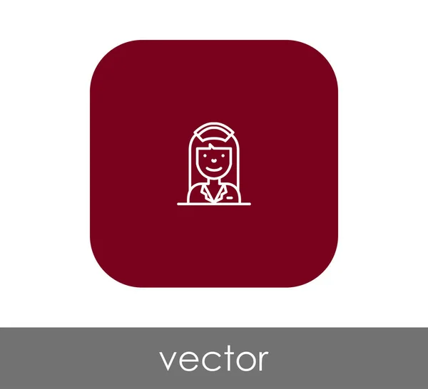 Doctor icono web — Vector de stock