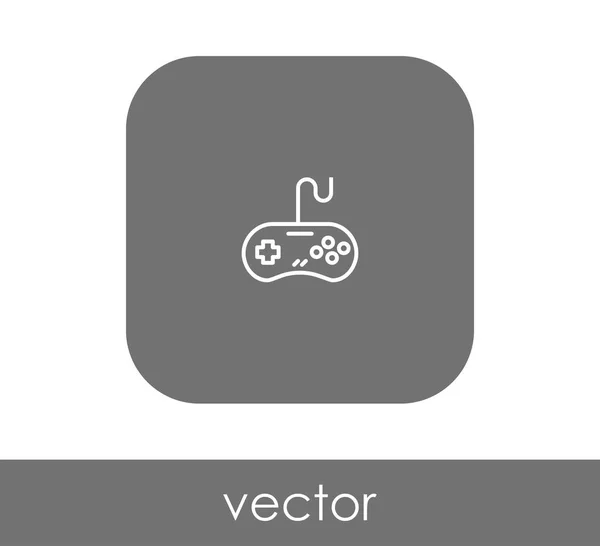 Joystick Flat Icon Rounded Square — Stock Vector