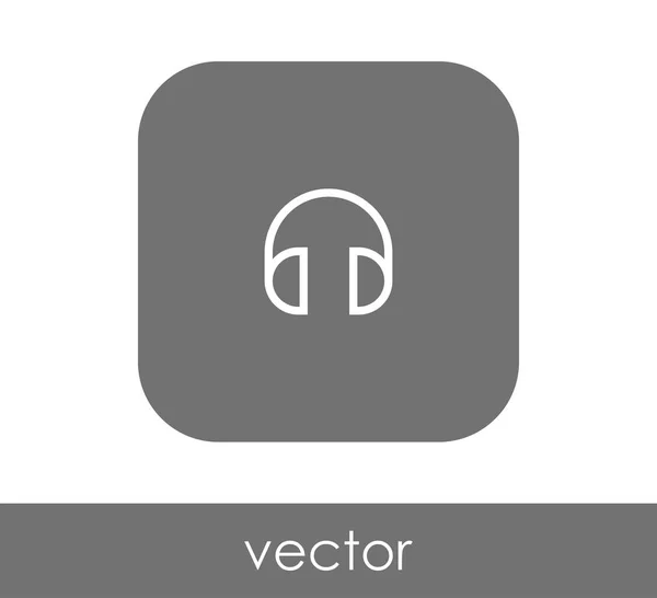 Headphones ícone web — Vetor de Stock