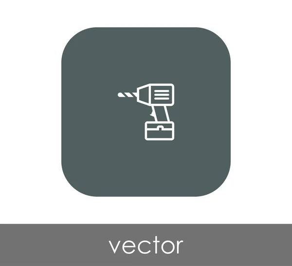 Illustration Vectorielle Conception Perceuse Icône Électrique — Image vectorielle