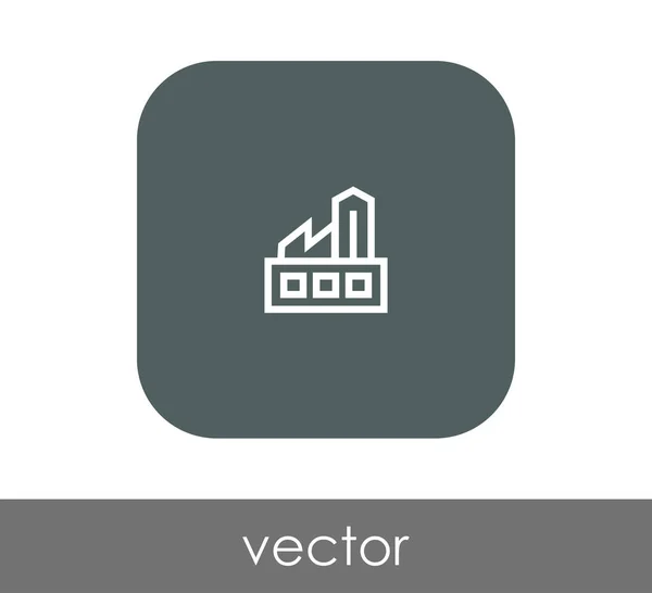 Ícone Fábrica Industrial Ilustração Vetorial — Vetor de Stock