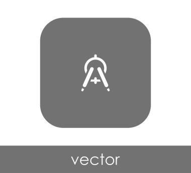 vektör çizim tasarım çizim pusula simgesini