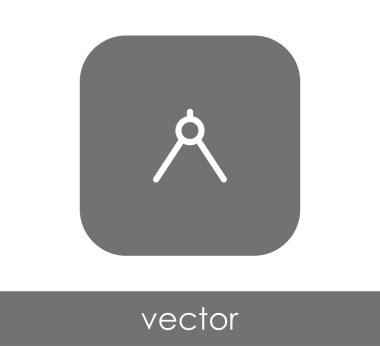 vektör çizim tasarım çizim pusula simgesini