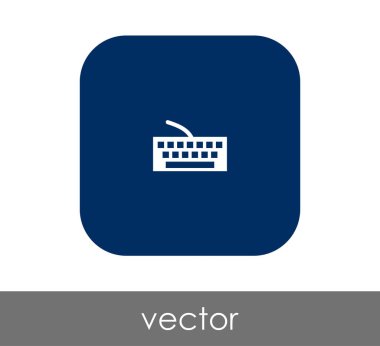 kare klavye simgesini, vektör çizim