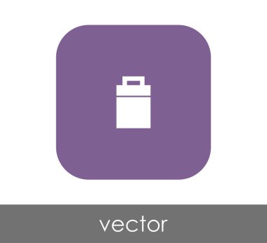 çöp kutusu düz simgesi 