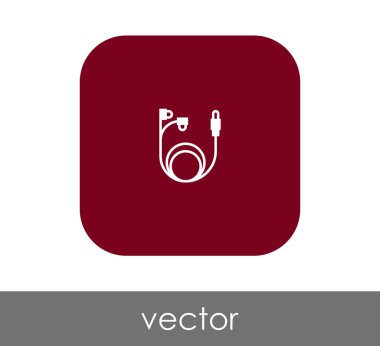 vektör çizim tasarım kulaklıklar simgesinin