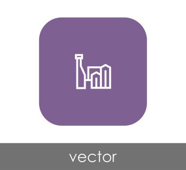 Fabrika simgesi, sınaî-vektör çizim 