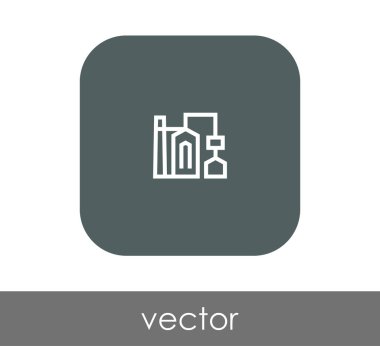 Fabrika simgesi, sınaî-vektör çizim 