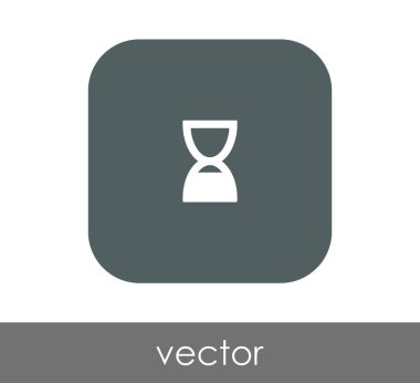 kare kum saati simgesi, vektör çizim