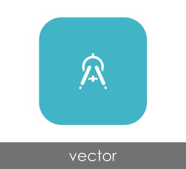 vektör çizim tasarım çizim pusula simgesini