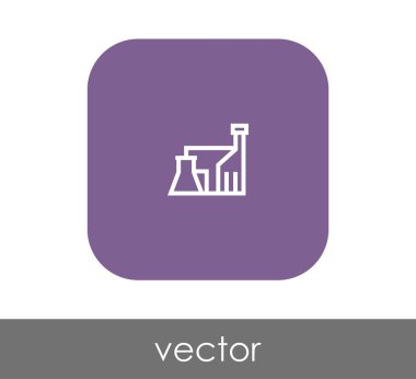 Fabrika simgesi, sınaî-vektör çizim 