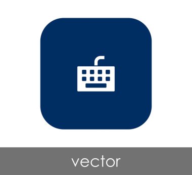 kare klavye simgesini, vektör çizim