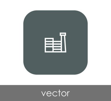 Fabrika simgesi, sınaî-vektör çizim 