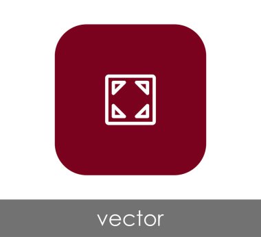 simgesini, genişletin işareti, vektör çizim 