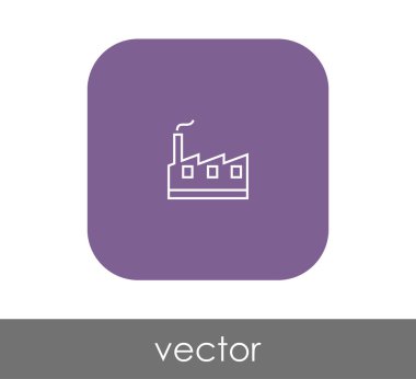 Fabrika simgesi, sınaî-vektör çizim 