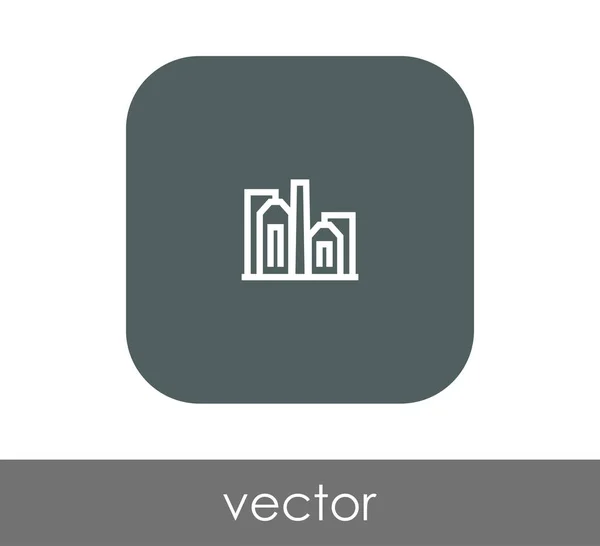 Icono Fábrica Industrial Ilustración Vectores — Vector de stock