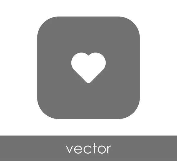 Corazón icono web — Vector de stock