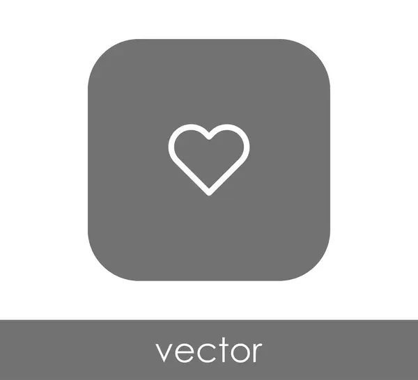 Corazón icono web — Vector de stock