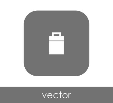 çöp kutusu düz simgesi 