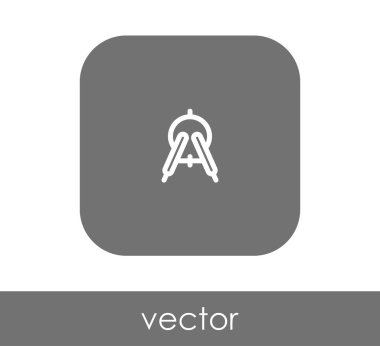 vektör çizim tasarım çizim pusula simgesini