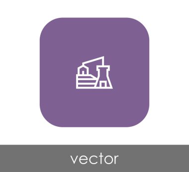 Fabrika simgesi, sınaî-vektör çizim 