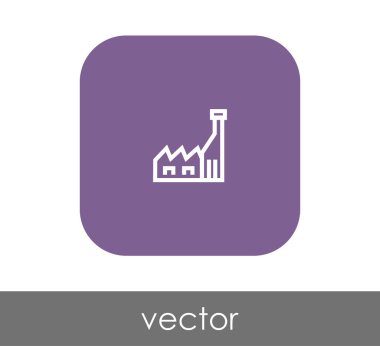 Fabrika simgesi, sınaî-vektör çizim 