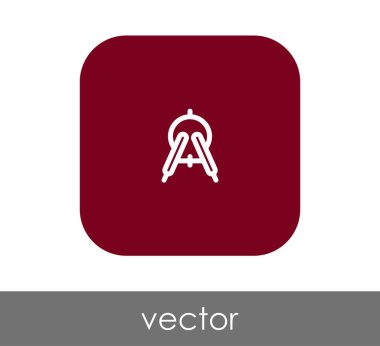 vektör çizim tasarım çizim pusula simgesini