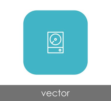 sabit disk web simgesi, vektör çizim