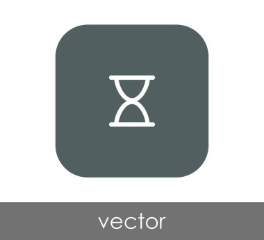 kare kum saati simgesi, vektör çizim