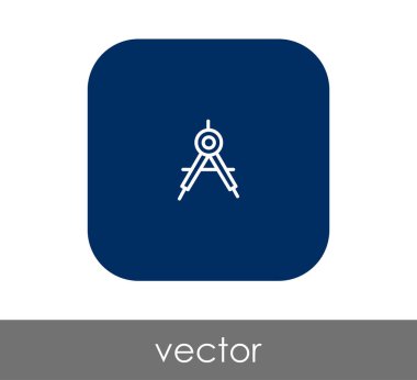 vektör çizim tasarım çizim pusula simgesini