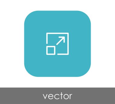 simgesini, genişletin işareti, vektör çizim 