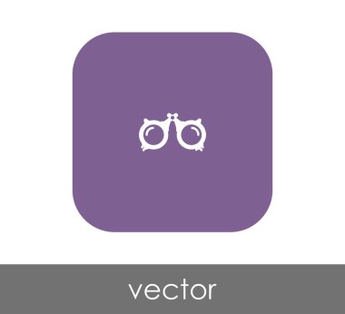 gözlük simgesi yuvarlatılmış kare daire