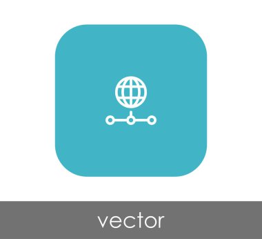 Dünya simgesinin vektör illüstrasyon tasarımı