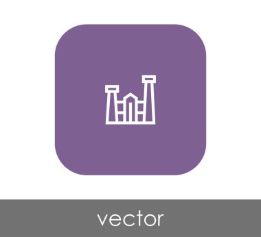 Fabrika simgesi, sınaî-vektör çizim 