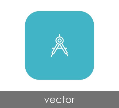 vektör çizim tasarım çizim pusula simgesini