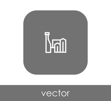 Fabrika simgesi, sınaî-vektör çizim 