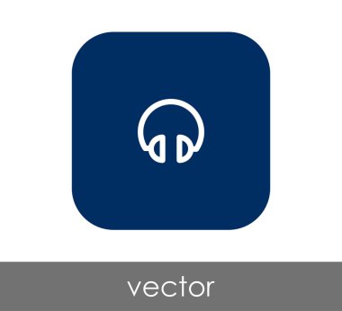 kulaklıklar web simgesi, vektör illüstrasyonu